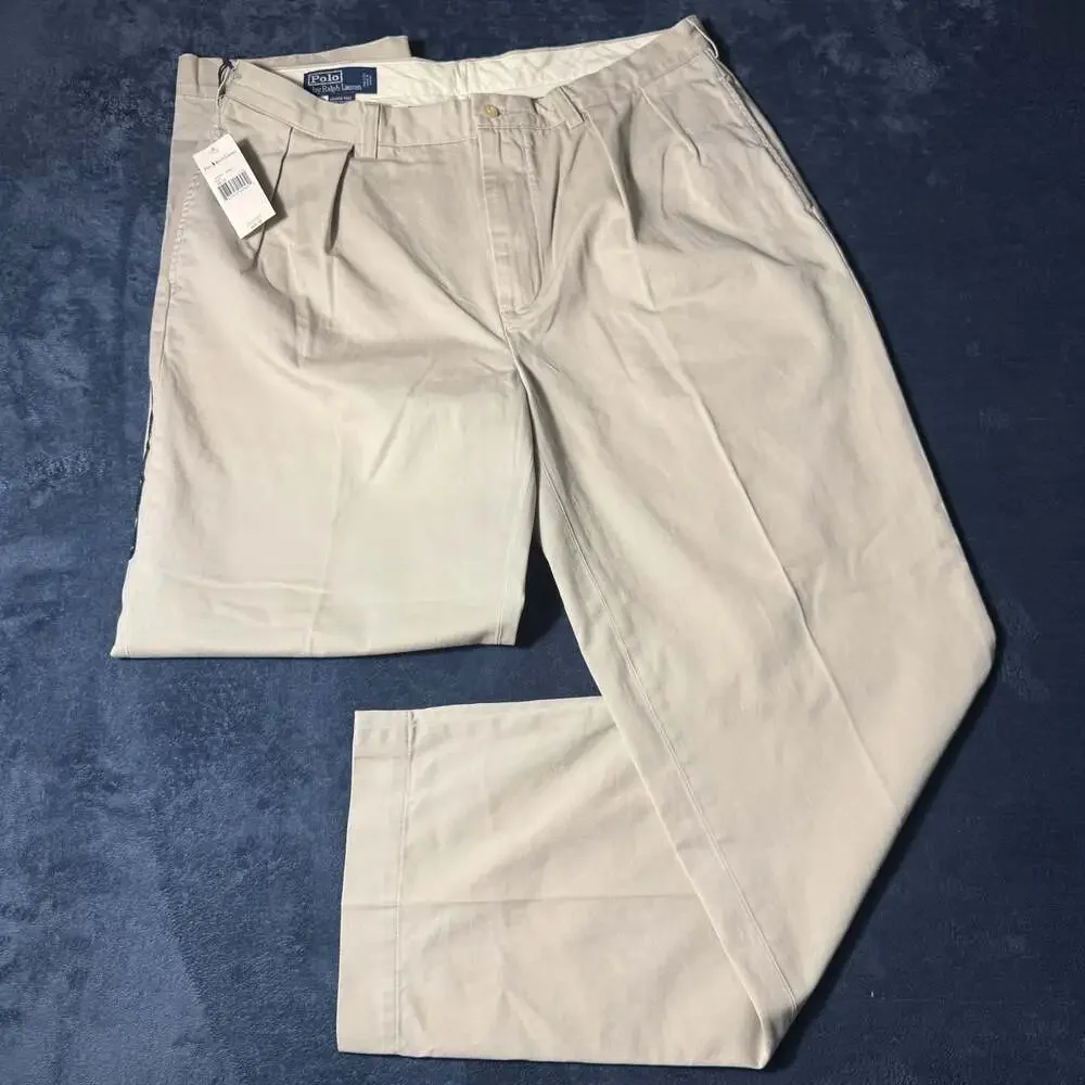 Polo Ralph Lauren Men's Andrew Pant Classic Fit Pleated Chino Pants Size 36x32